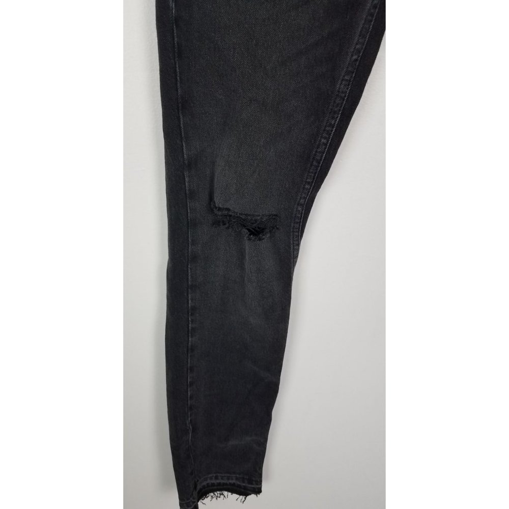 Free People We the Free Sz. 24 Slim Boyfriend Faded Black Ripped Jeans NWT - Picture 6 of 9